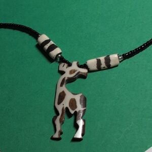 Source Unknown Animal Print Giraffe Necklace